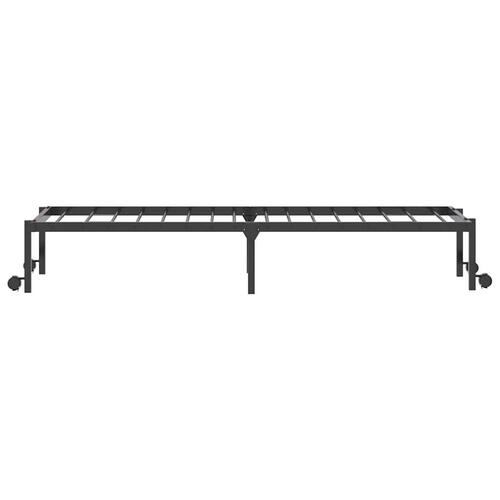 Sengeramme uden madras foldbare 90x200 cm stål sort