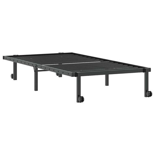 Sengeramme uden madras foldbare 90x200 cm stål sort