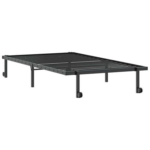 Sengeramme uden madras foldbare 100x200 cm stål sort