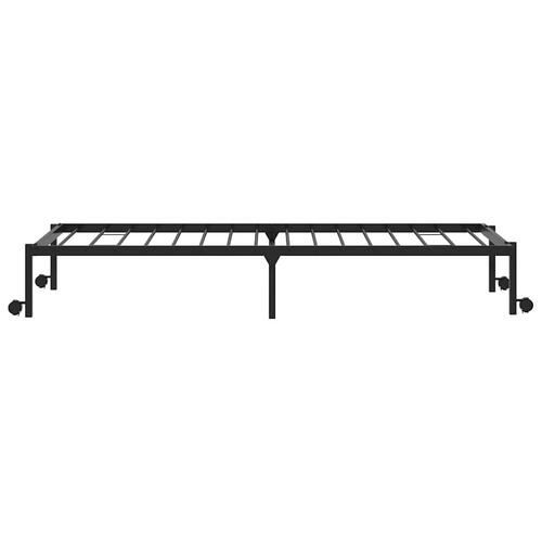 Sengeramme uden madras foldbare 100x200 cm stål sort