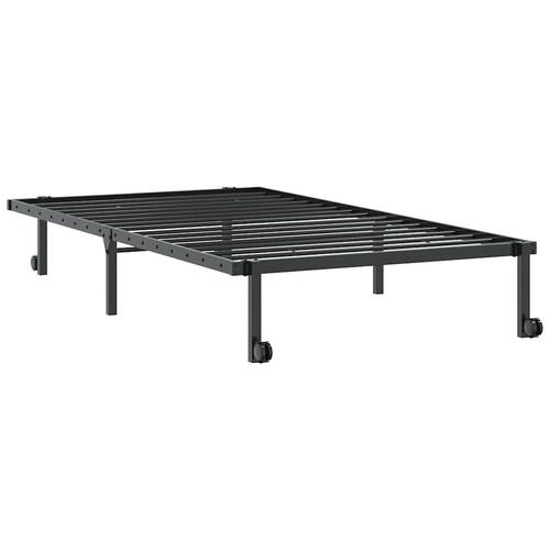 Sengeramme uden madras foldbare 100x200 cm stål sort