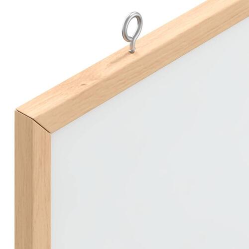 Magnetisk whiteboardtavle med ramme massivt fyrretræ 100x55 cm