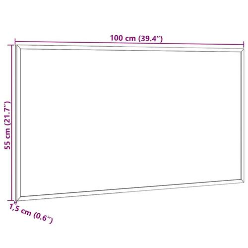 Magnetisk whiteboardtavle med ramme massivt fyrretræ 100x55 cm