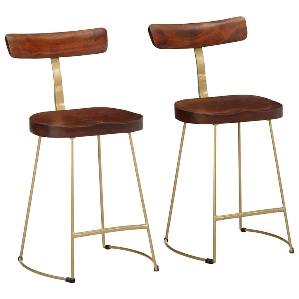 Gavin-Barstole 45X38X53 Cm Brun - Massivt mangotræ / 49 x 43 x 79 cm
