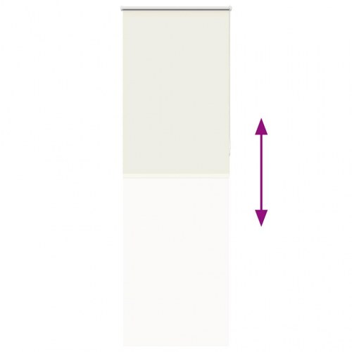 Mørklægnings-rullegardin 70×210 cm - stofbredde 65,7 cm, råhvid polyester