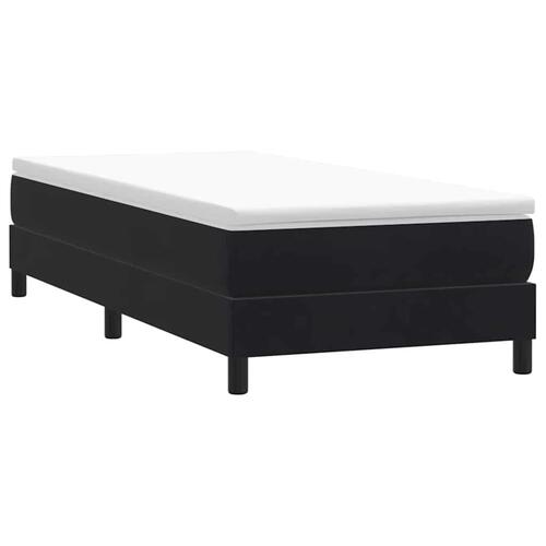 Kontinentalseng med madras sort 80x210 cm fløjl