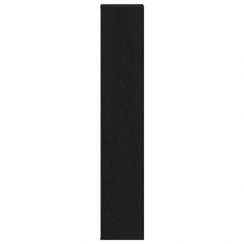 Skoreol 54×34×183 cm i konstrueret træ - sort egetræsfarve