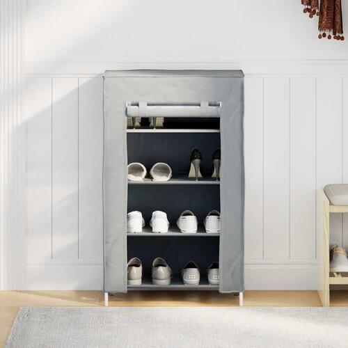 Skoskab 60,5x30x97 cm ikke-vævet stof grå