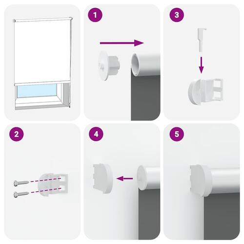 Rullegardin mørklægning 140x150 cm stofbredde 136,6cm polyester