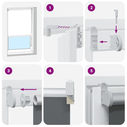 Rullegardin mørklægning 140x150 cm stofbredde 136,6cm polyester