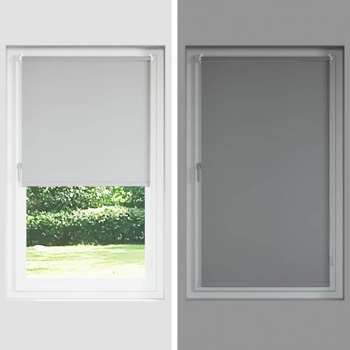 Rullegardin mørklægning 150×150 cm - råhvid, polyester