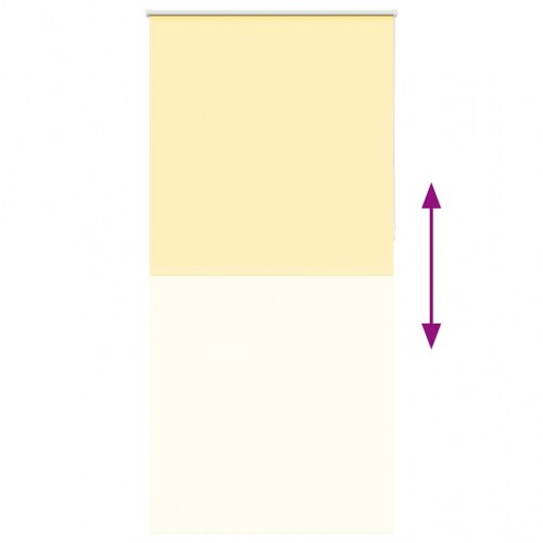Rullegardin mørklægning 115×210 cm - gul, polyester