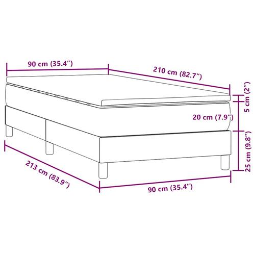 Kontinentalseng med madras mørkegrøn 90x210 cm fløjl