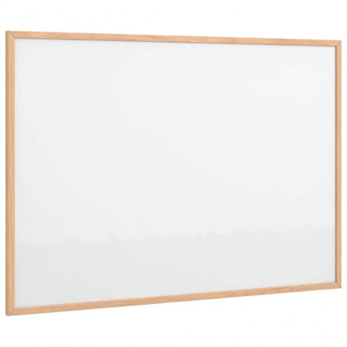 Magnetisk whiteboardtavle med ramme i massivt fyrretræ 80x55 cm