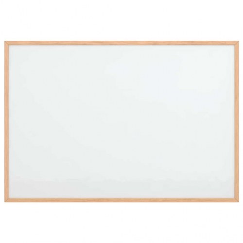 Magnetisk whiteboardtavle med ramme i massivt fyrretræ 80x55 cm