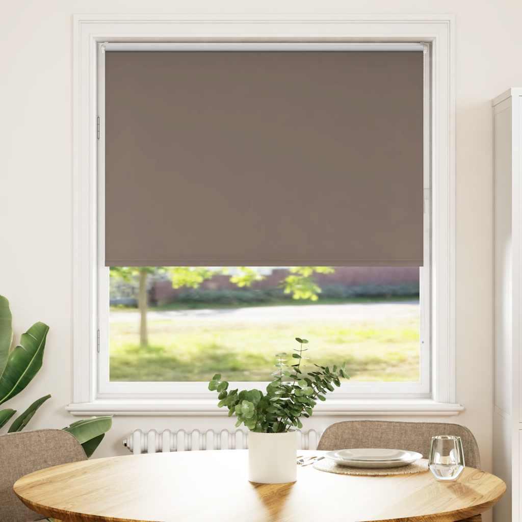 Mørklægningsrullegardin 110×150 cm - kaffefarvet polyester