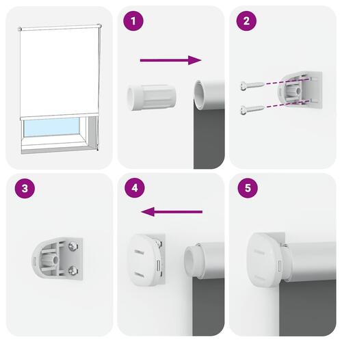 Rullegardin mørklægning 65x150 cm stofbredde 60,7 cm polyester