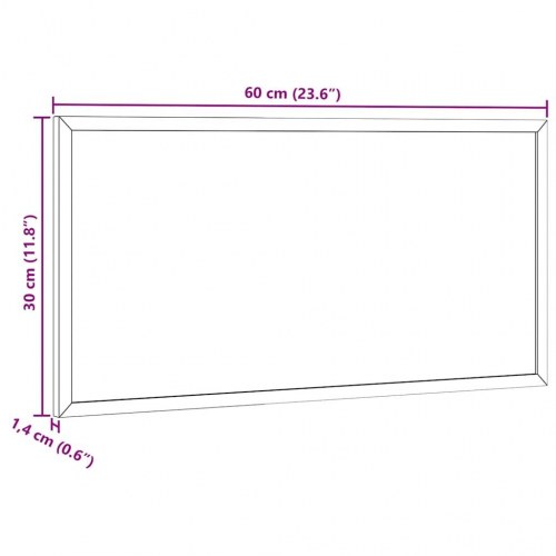 Magnetisk whiteboardtavle med ramme i massivt fyrretræ 60x30 cm