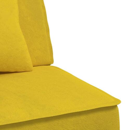 Sovesofa med chaiselong 255x140x70 cm velour gul