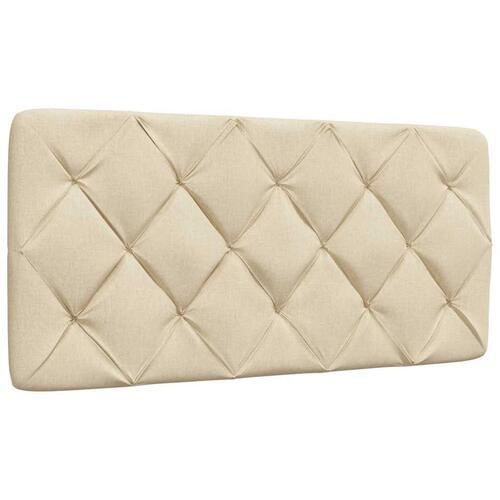 Seng med madras 100x200 cm stof cremefarvet
