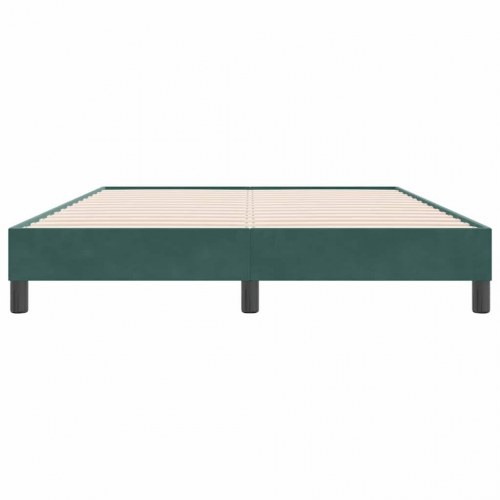 Kontinentalseng uden madras 140×220 cm - fløjl, mørkegrøn