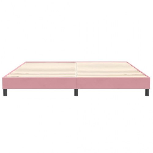 Kontinentalseng uden madras 200 × 210 cm - fløjl, lyserød