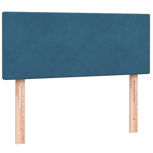 Kontinentalseng med madras 120x210 cm fløjl mørkeblå