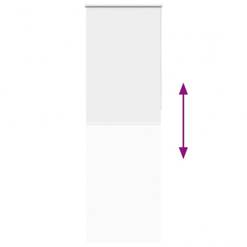 Mørklægnings-rullegardin 80×210 cm - hvid polyester, stofbredde 75,7 cm
