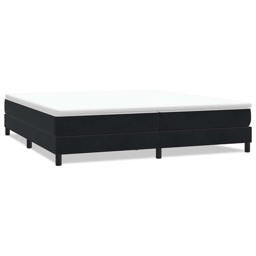 Kontinentalseng uden madras 200x210 cm fløjl sort