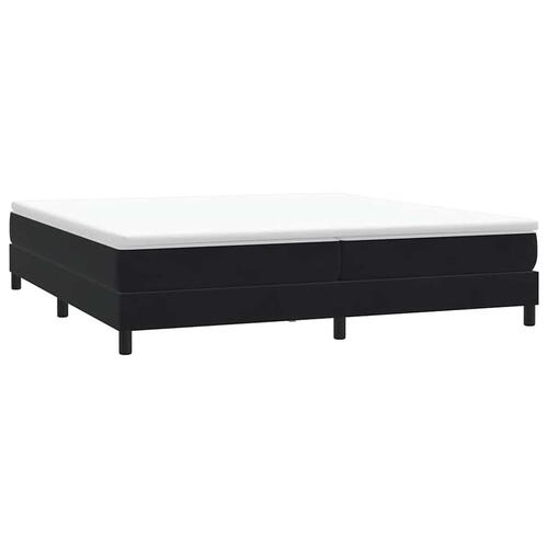 Kontinentalseng uden madras 200x210 cm fløjl sort