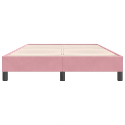 Kontinentalseng uden madras 120x220 cm - fløjl, lyserød