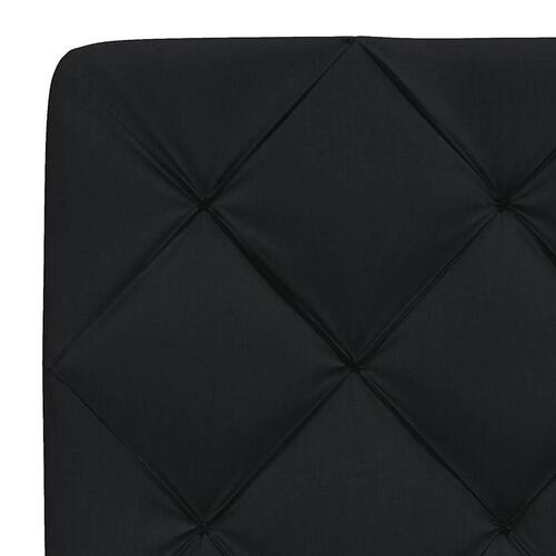 Seng med madras 90x190 cm stof sort