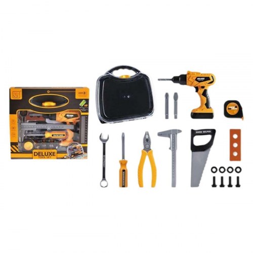 Legetøjsværktøj sæt - 19 dele, 31 × 28 × 8 cm