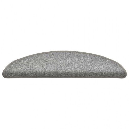Halvrunde trappemåtter 30 stk. 56 x 17 x 3 cm - lysegrå