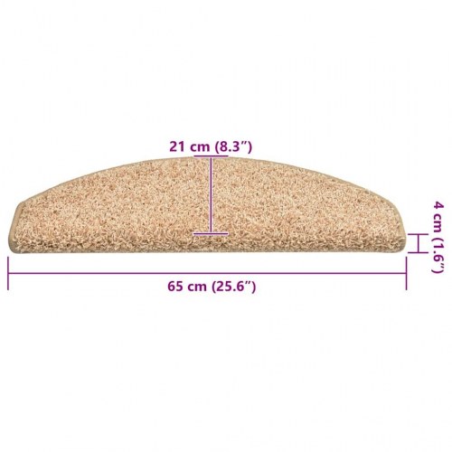 Trappemåtter halvrund guld 30 stk. 65 x 21 x 4 cm