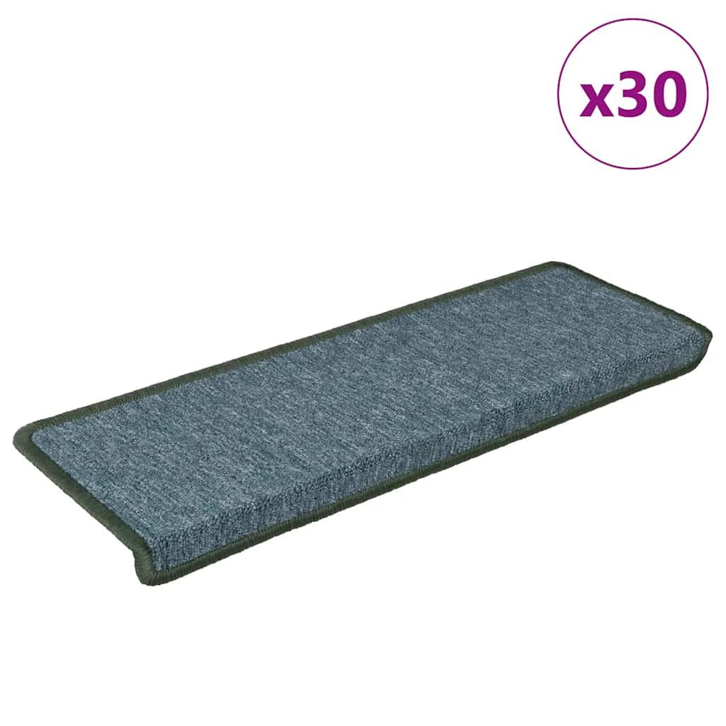 Trappemåtter 30 stk. 65x21x4 cm mørkegrønne rektangulære kant
