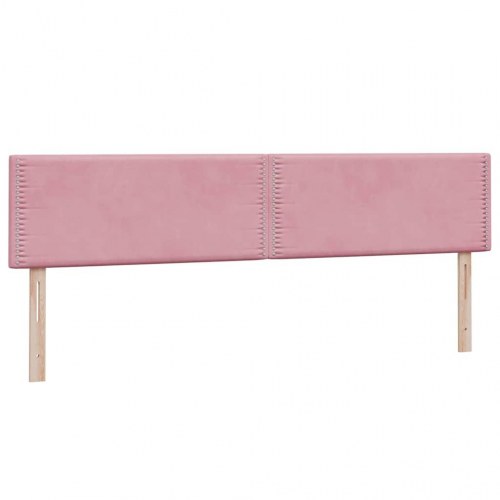 Kontinentalseng med madras 180x220 cm fløjl lyserød