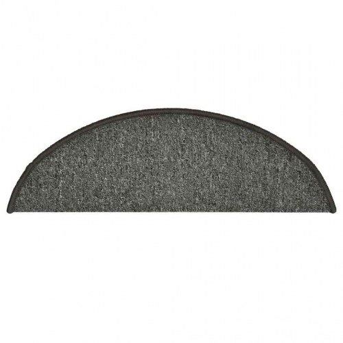 Trappemåtter halvrunde 30 stk. 56 x 17 x 3 cm - grå og sort