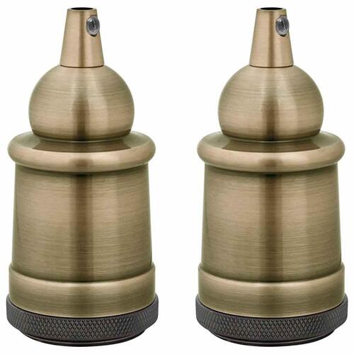 Lampeholdere 2 stk bronze E27