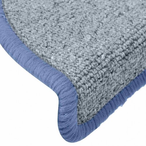 Trappemåtter halvrunde 30 stk. 65 x 24 x 4 cm - lysegrå og blå