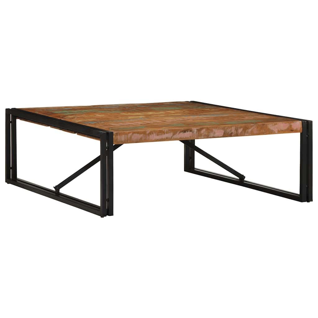 Sofabord 100x100x35 Cm Massivt Genbrugstræ Flerfarvet
