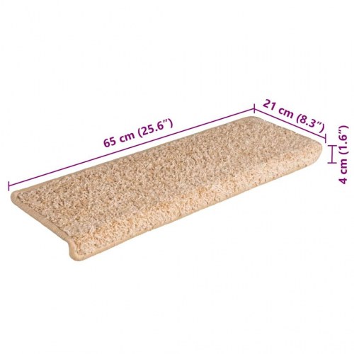 Trappemåtter 30 stk. 65 x 21 x 4 cm - guldfarvet