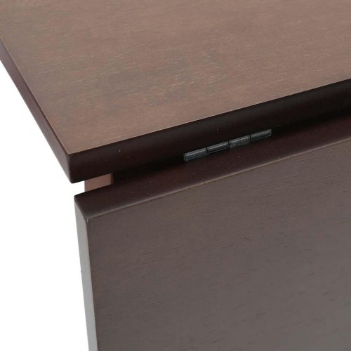 Spisebord massivt gummitræ brun