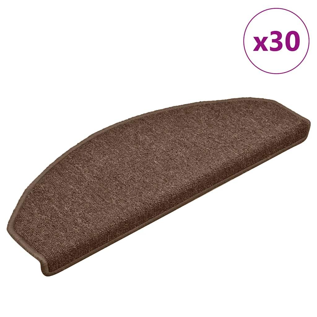 Trappemåtter 30 stk. 65x24x4 cm brune halvrund store