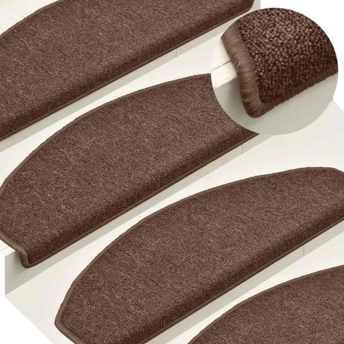 Trappemåtter halvrund 30 stk. 65 x 24 x 4 cm - brun