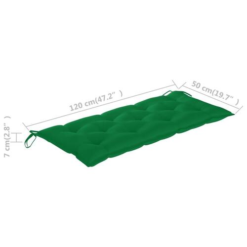 Hynde til havebænk 120x50x7 cm stof grøn