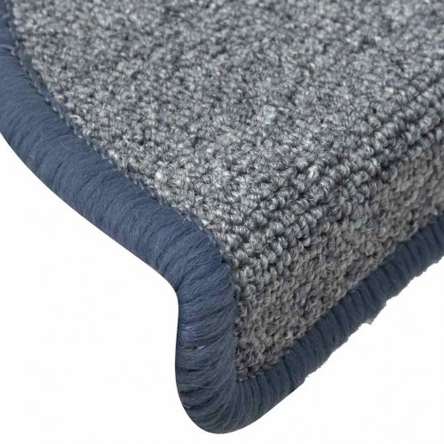 Trappemåtter 30 stk. halvrunde 56 x 17 x 3 cm - lysegrå og blå