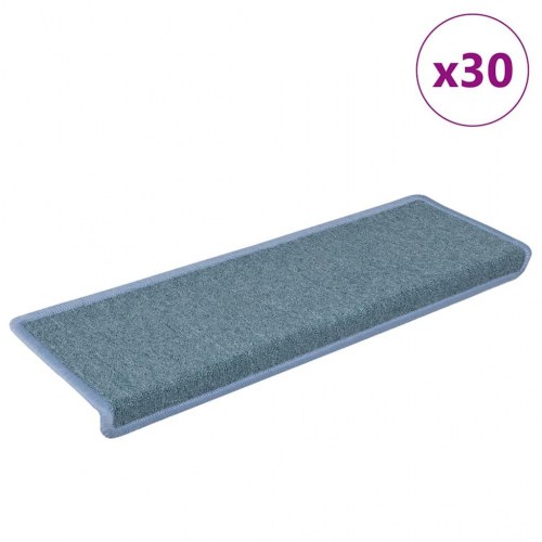 Trappemåtter 30 stk. 65 x 21 x 4 cm - havblå
