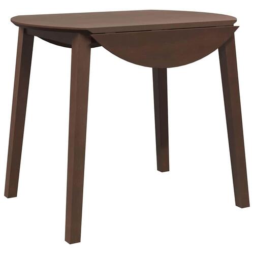 Spisebord massivt gummitræ brun