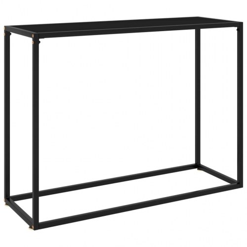 Konsolbord 100 × 35 × 75 cm i sort hærdet glas